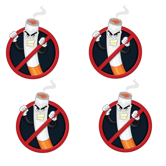 Set 4 stickere rezistente, pentru taxi si ride sharing, fumatul interzis