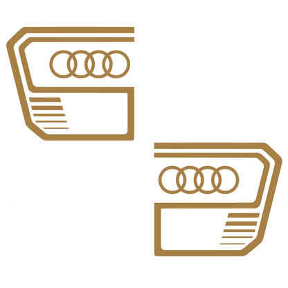 Set 2 stickere auto, rezistente la apa si UV, stanga si dreapta, pentru Audi