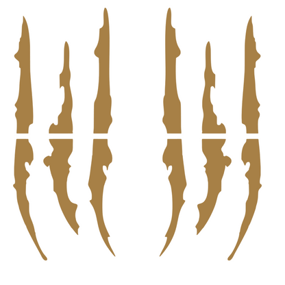 Set 2 stickere decorative tip zgarieturi de gheare, rezistente, stanga si dreapta