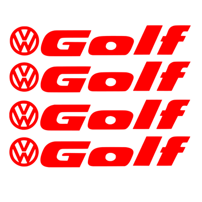 Set 4 Sticker Auto Volkswagen Golf Vw manere - etriere