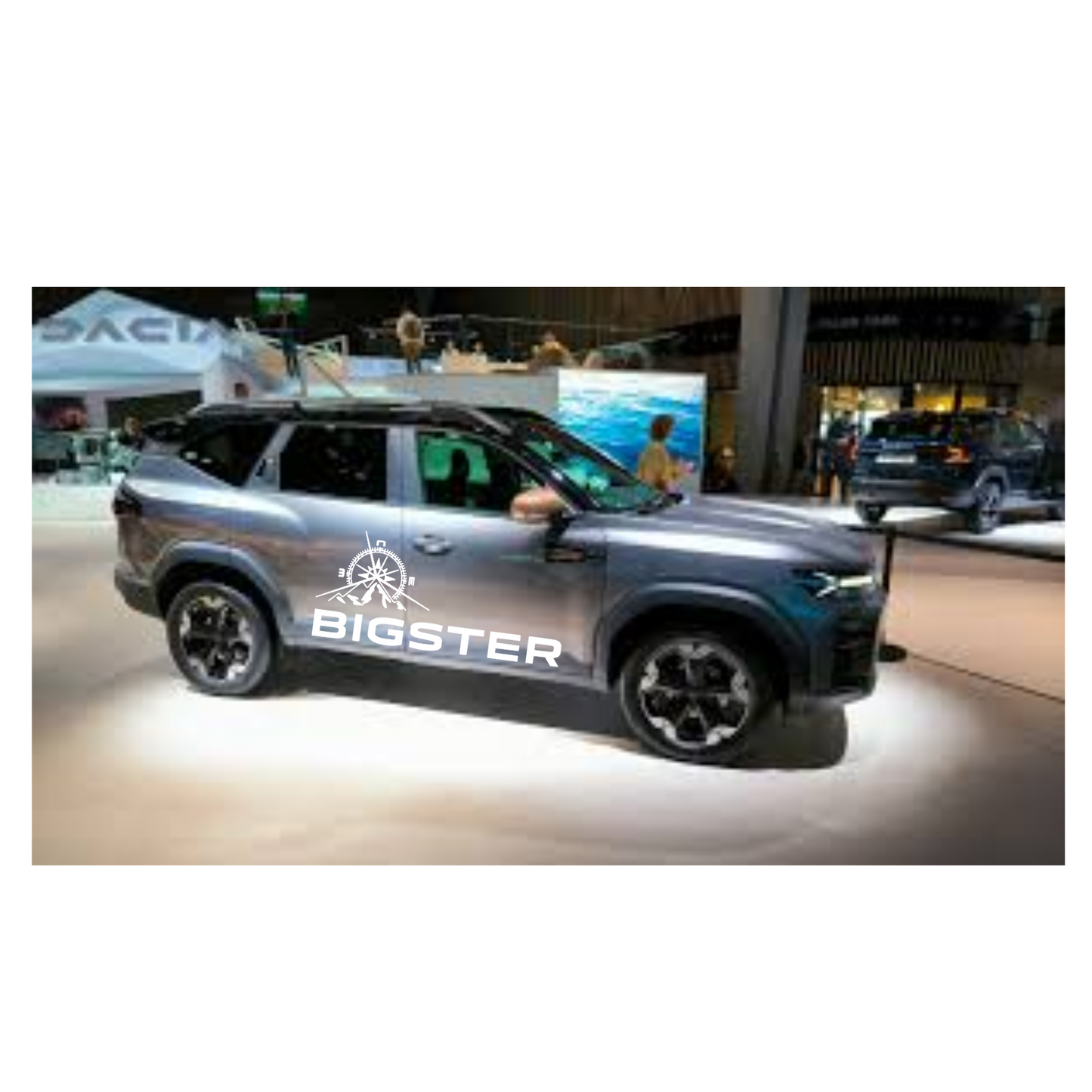 Stickere Laterale Auto Dacia Bigster, busola si scris