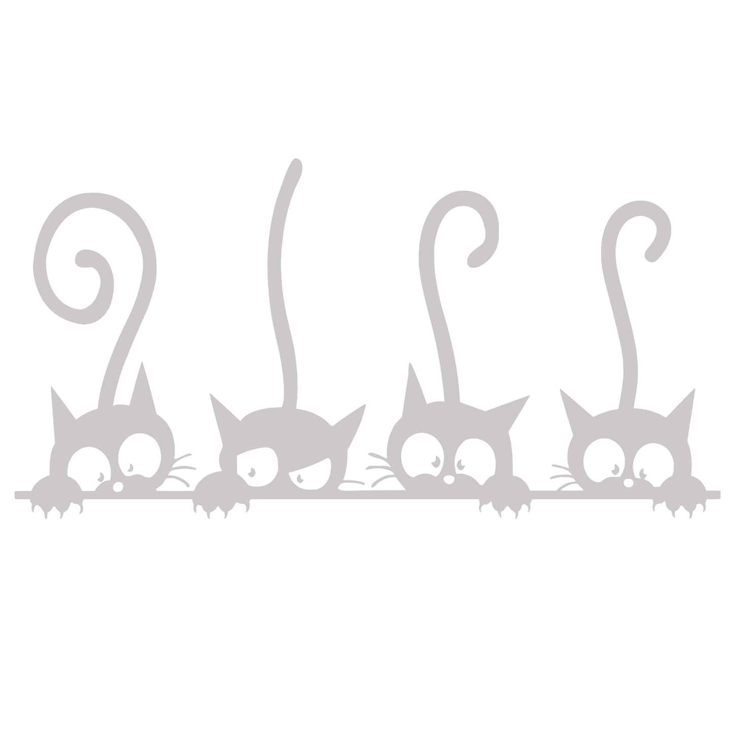 Sticker auto decorativ, 4 pisici