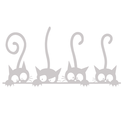 Sticker auto decorativ, 4 pisici