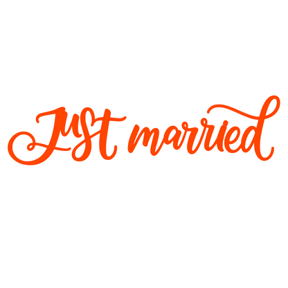 Sticker auto decorativ, just married