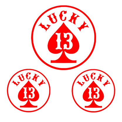 Set 3 stickere Lucky 13