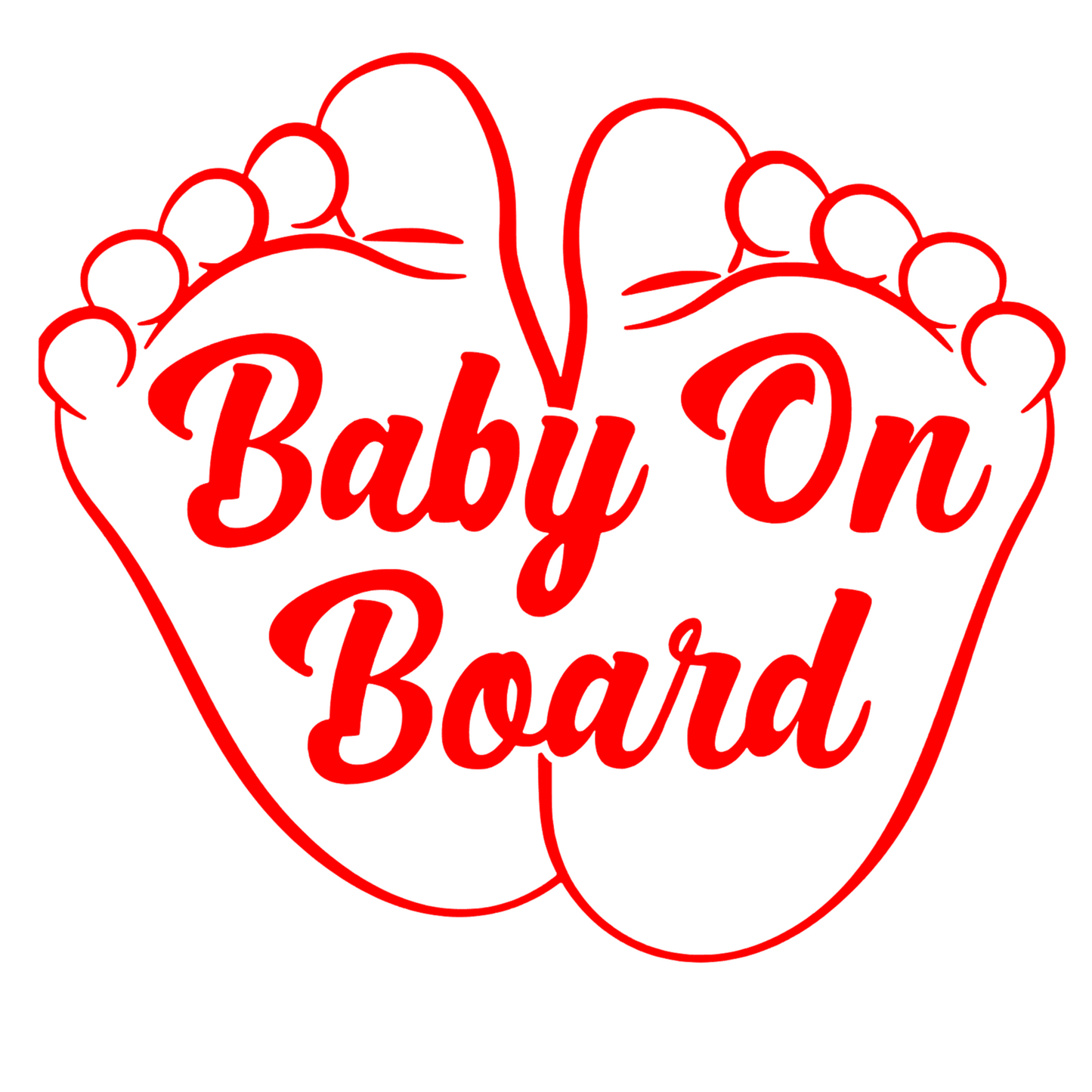 Sticker auto moto decorativ, tuning, rezistent la apa si UV, Baby on board cu picioruse