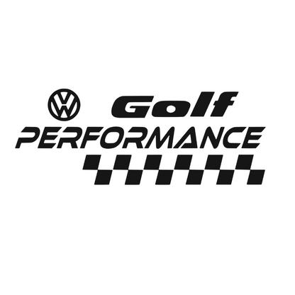Sticker auto Volkswagen Golf logo performance