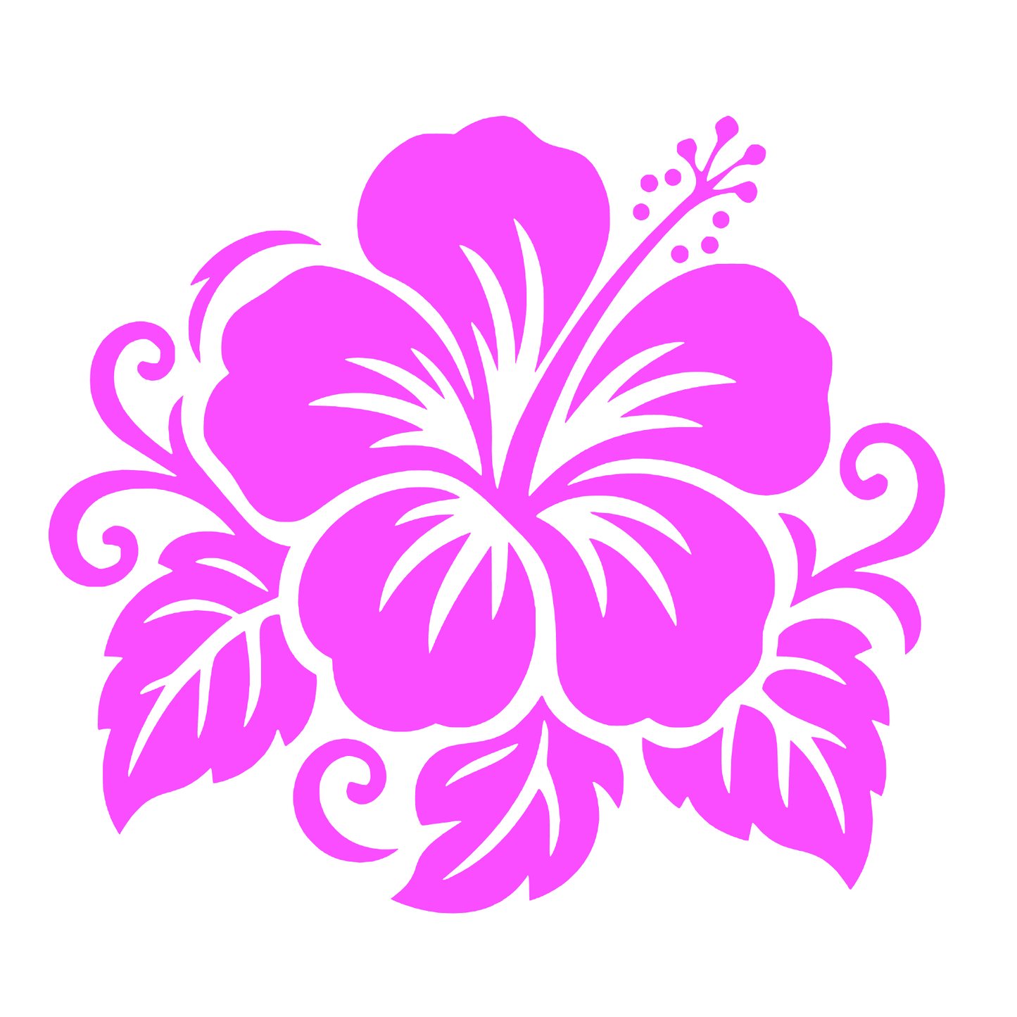 Sticker auto decorativ, floare de hibiscus
