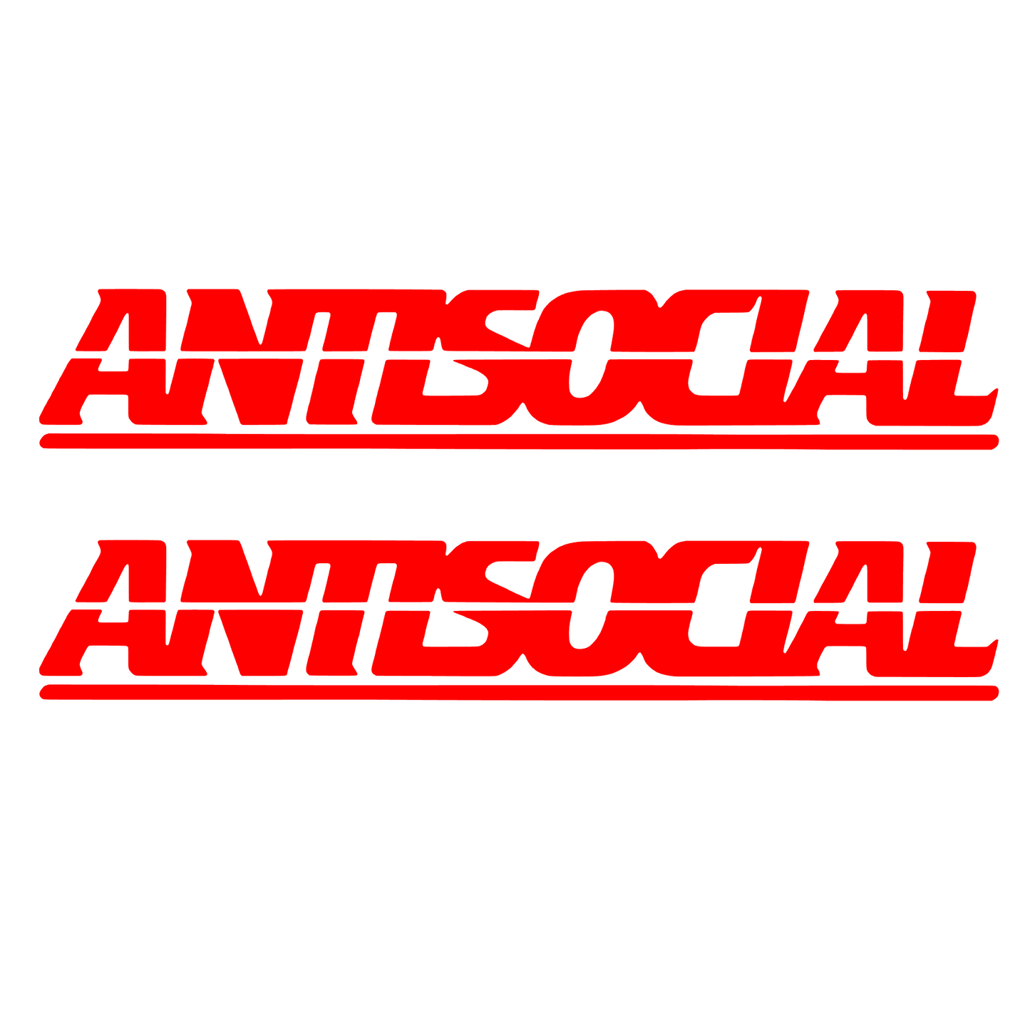 Set 2 stickere auto decorative, antisocial