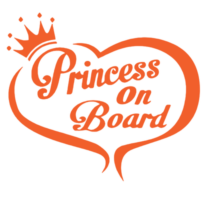 Sticker auto Princess on board cu inima