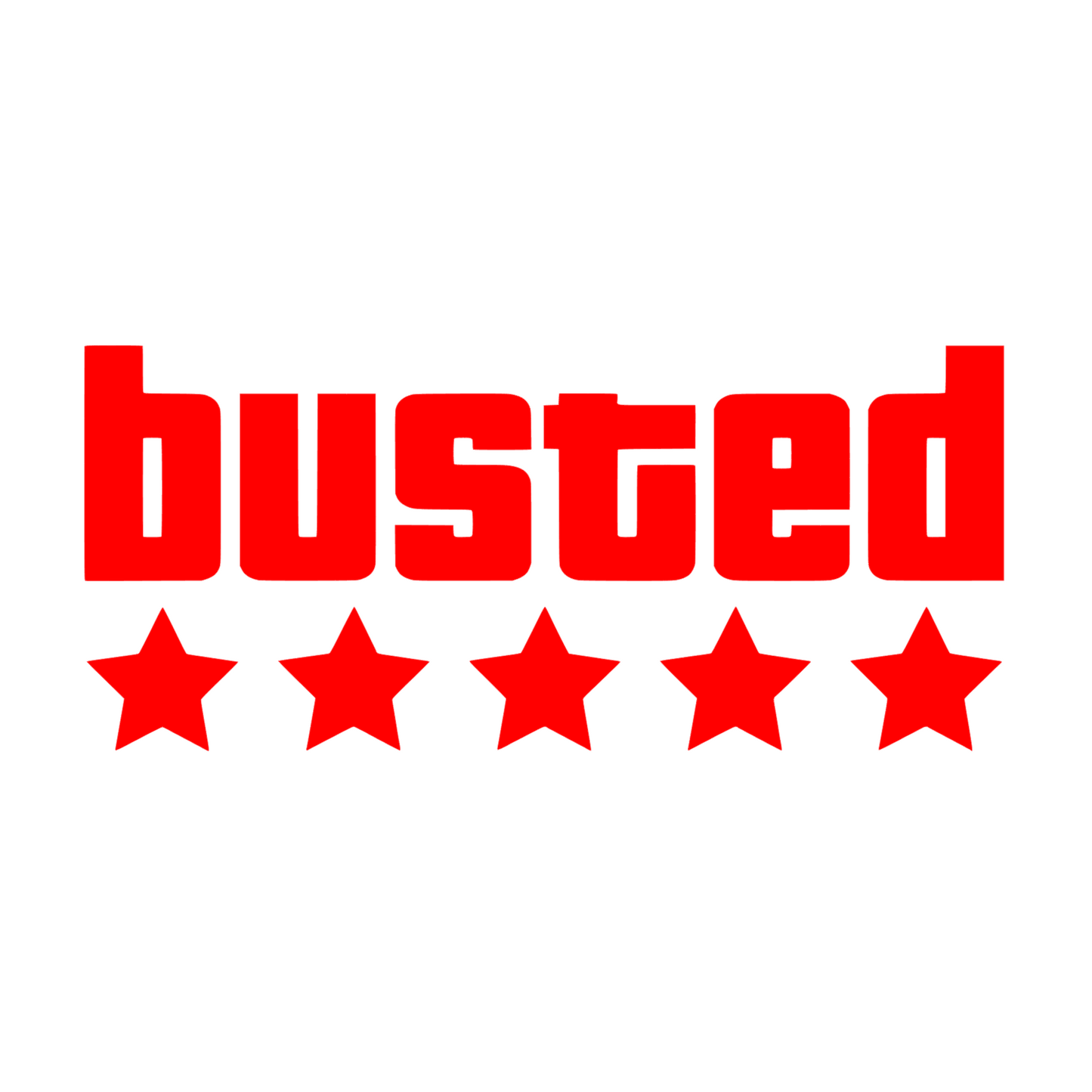Sticker auto decorativ, tuning, rezistent la apa si UV, Busted v2