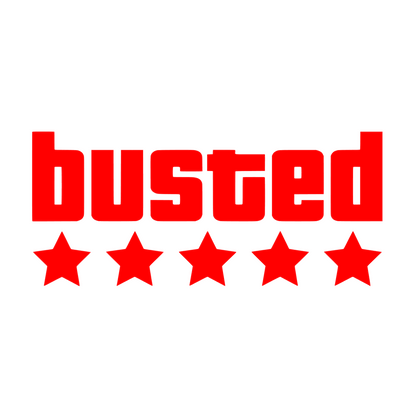 Sticker auto decorativ, tuning, rezistent la apa si UV, Busted v2