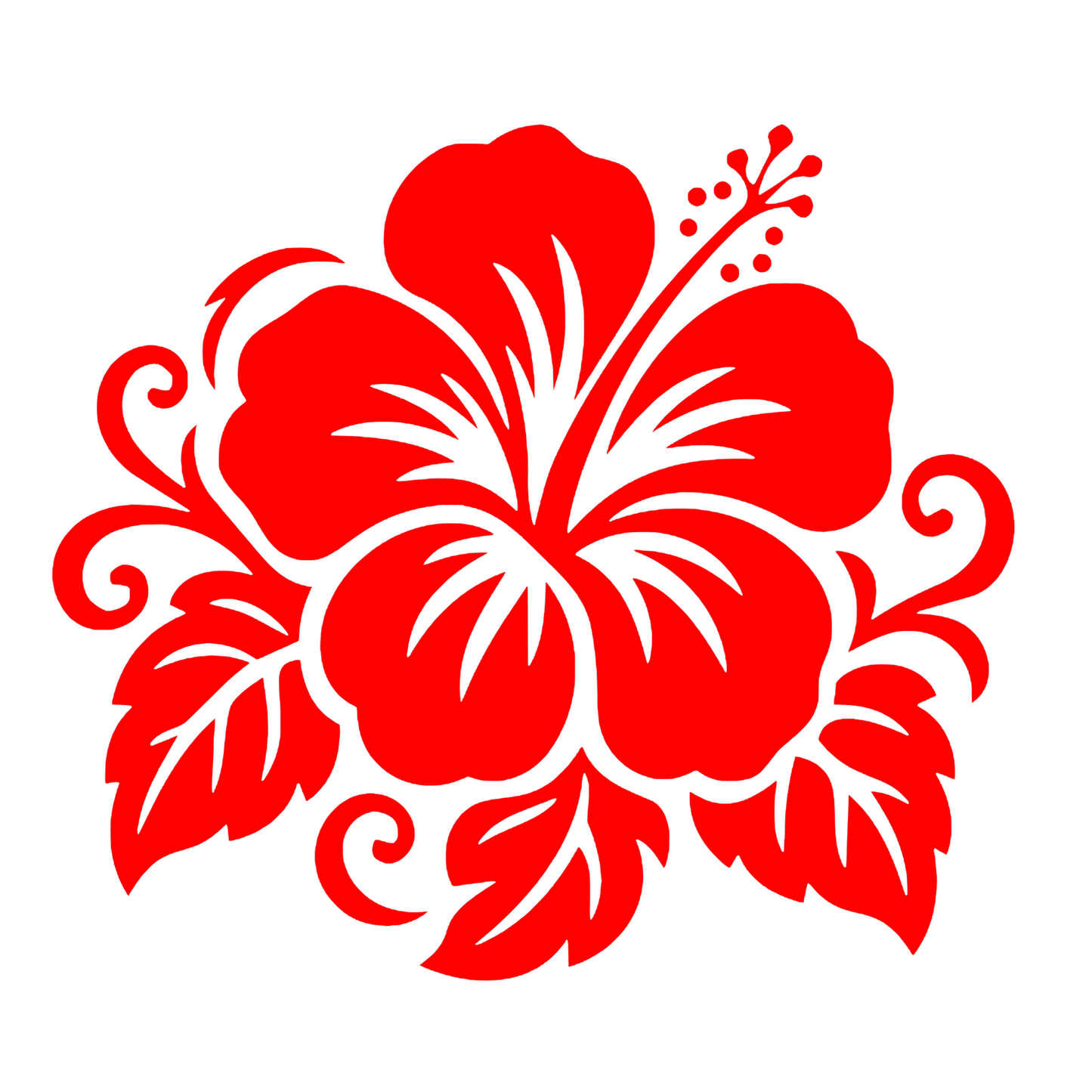 Sticker auto decorativ, floare de hibiscus