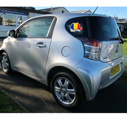 Sticker harta Romania tricolor contur tara, Autoadeziv