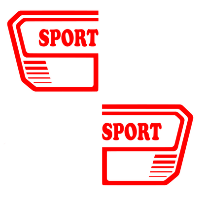 Set 2 stickere auto, rezistente la apa si UV, stanga si dreapta, model Sport