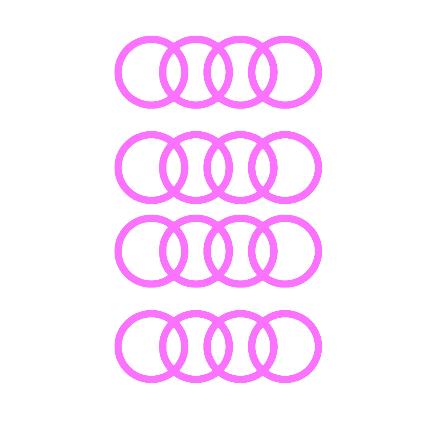 Set 4 Stickere auto decorative, pentru Etrieri - Audi Logo - 4 bucati