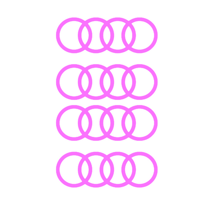 Set 4 Stickere auto decorative, pentru Etrieri - Audi Logo - 4 bucati