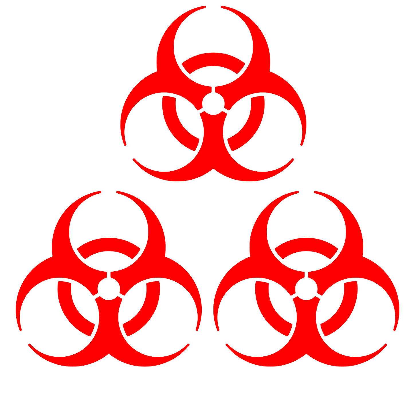 Set 3 stickere decorative Biohazard – Simbol Pericol Biologic