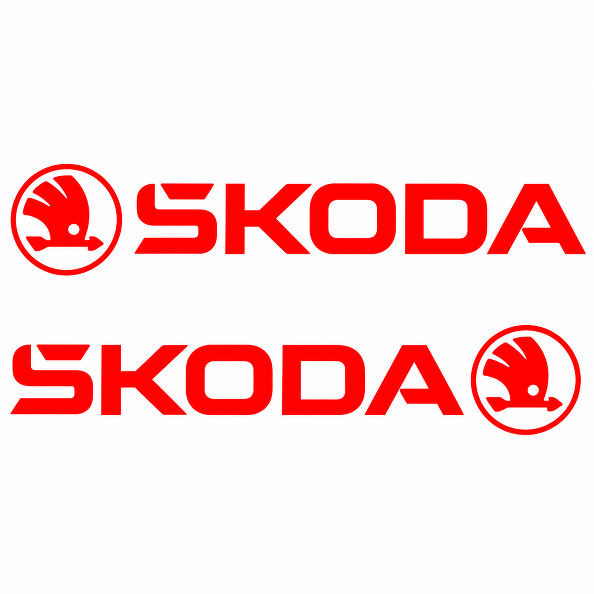 Set 2 stickere SKODA cu siglă și logo