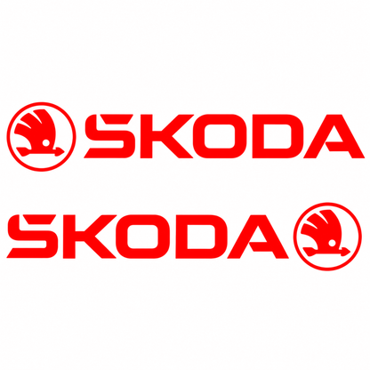 Set 2 stickere SKODA cu siglă și logo