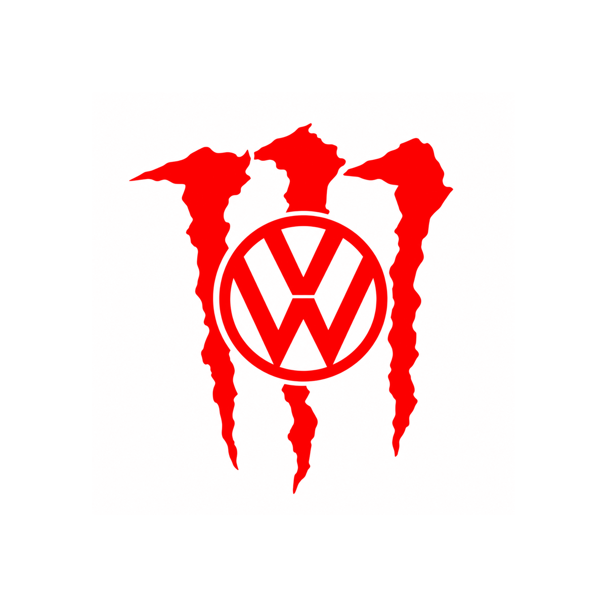 Sticker Volkswagen VW Monster – Logo VW cu Gheare