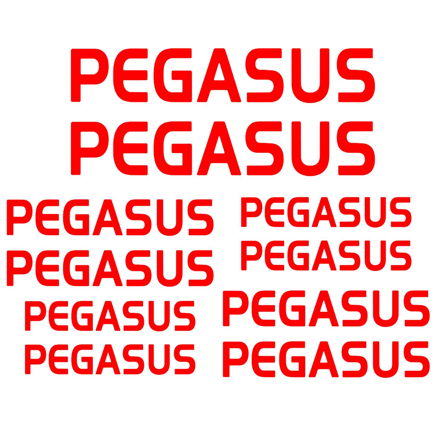 Set Stickere Bicicletă PEGASUS – 10 Piese – Autocolante Cadru Bicicletă