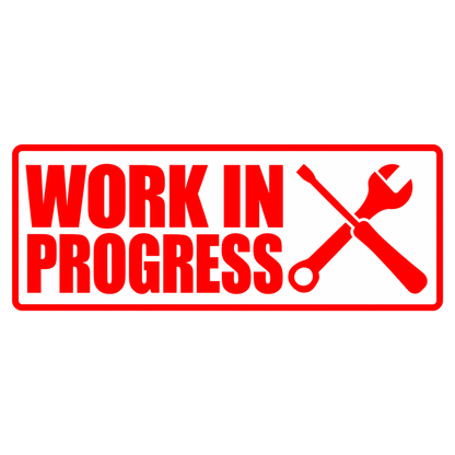Sticker Auto Work in Progress – Service & Tuning 17cm