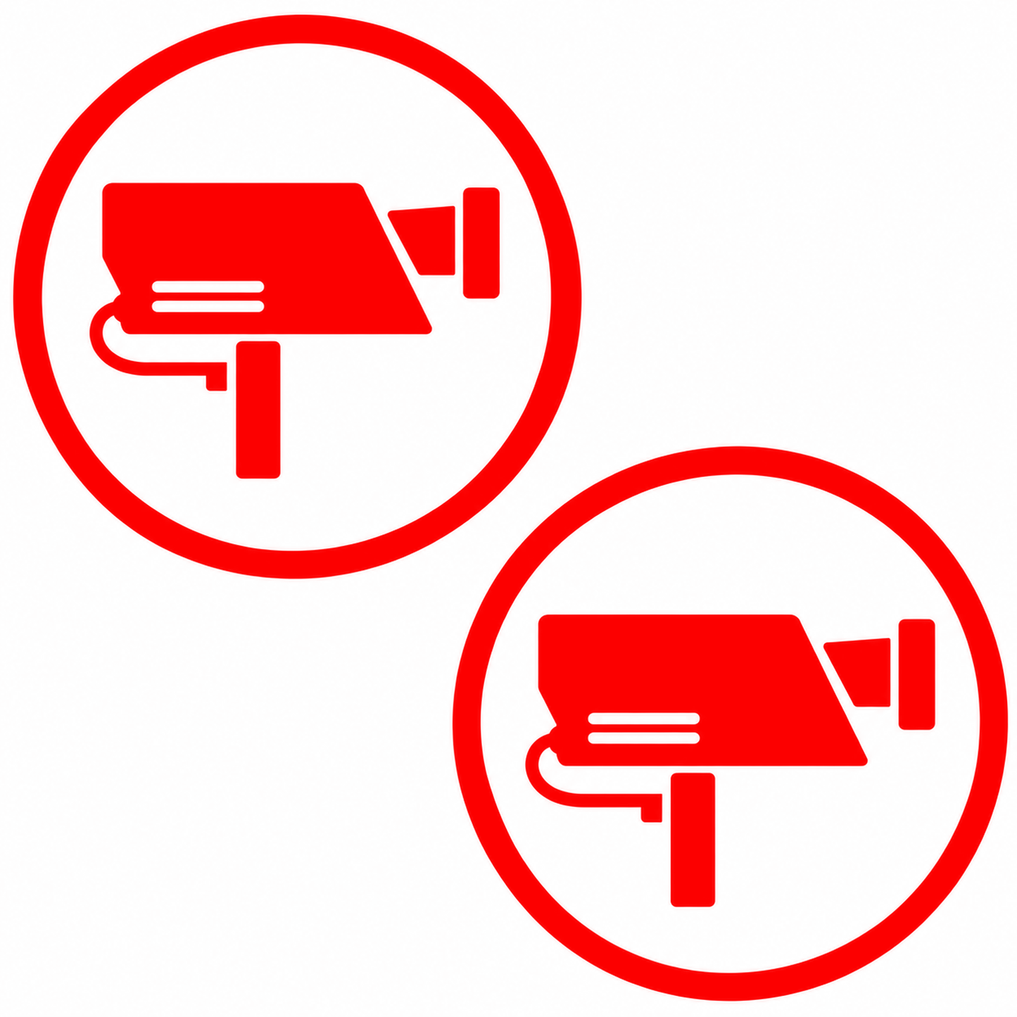 Set 2 Stickere Cameră de Supraveghere Video CCTV – Semn Monitorizare Securitate