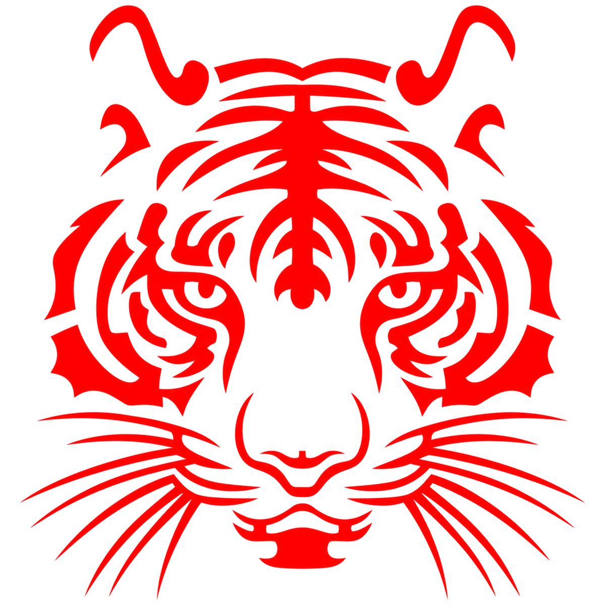 Sticker Cap de Tigru Tribal – Design Wild, Auto Moto