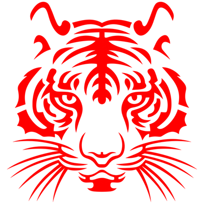 Sticker Cap de Tigru Tribal – Design Wild, Auto Moto