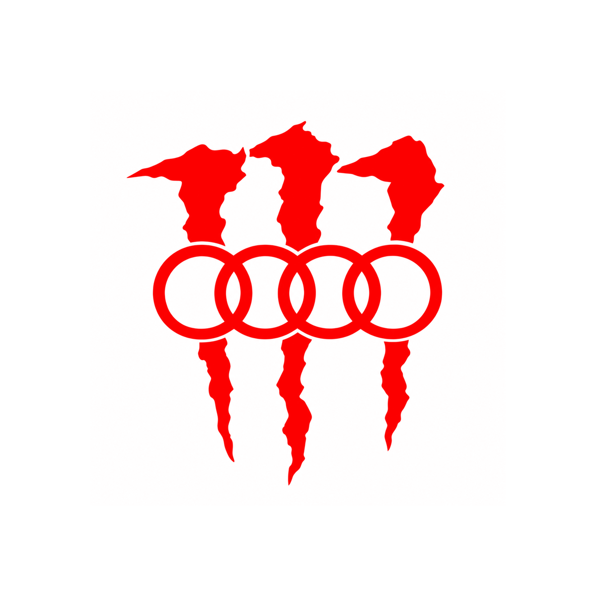 Sticker Audi Monster – Logo Audi cu Gheare