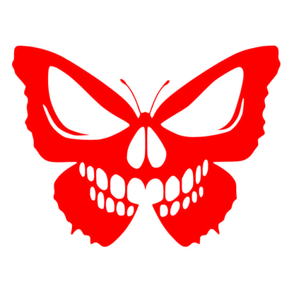 Sticker Fluture Craniu – Skull Butterfly, Design Gothic