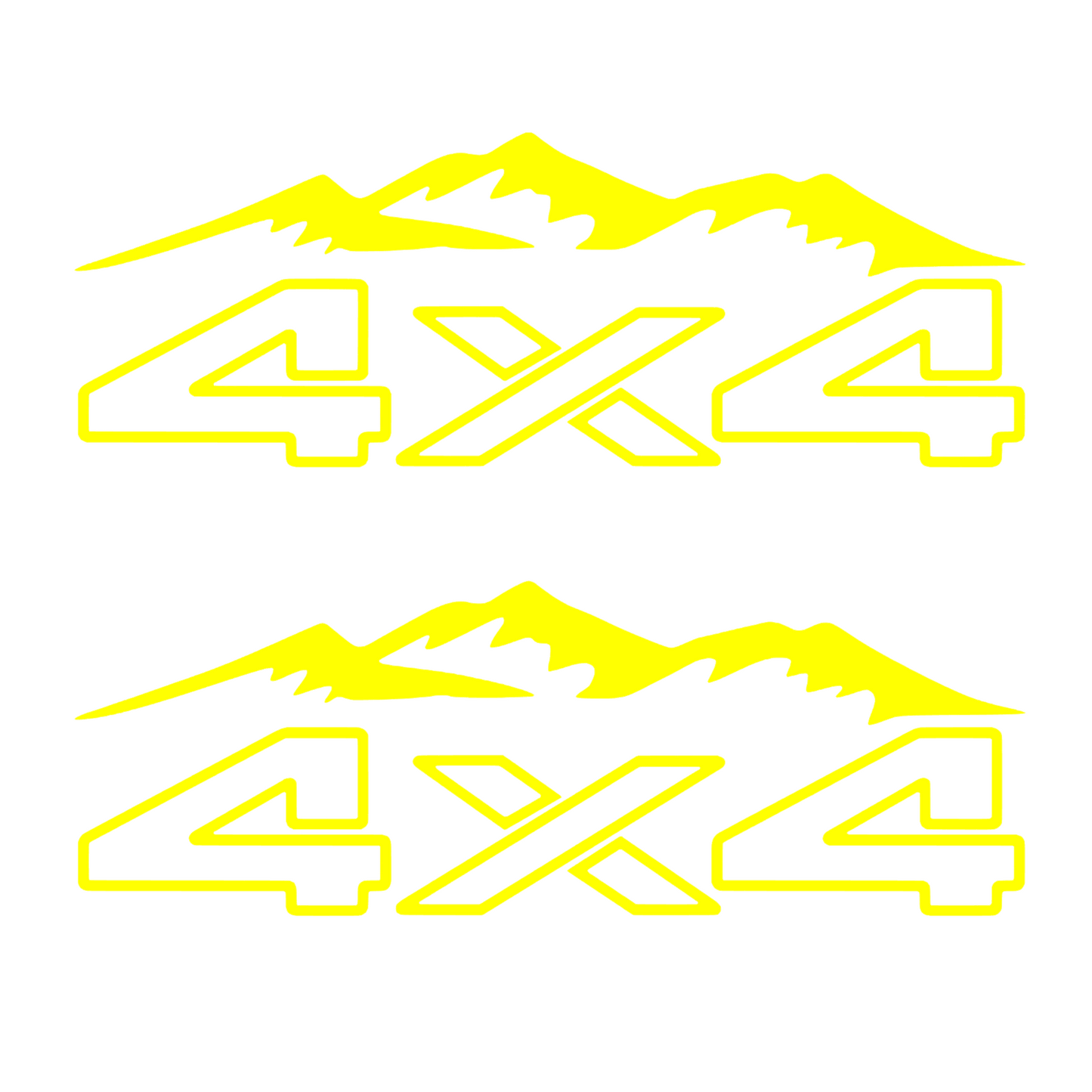 Set 2 stickere auto off road, 4x4, rezistente la exterior