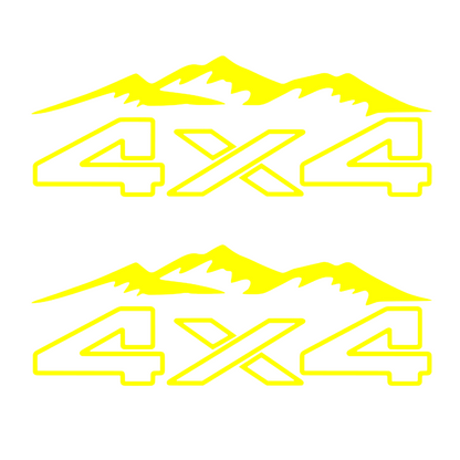 Set 2 stickere auto off road, 4x4, rezistente la exterior