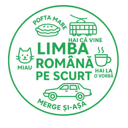 Sticker decorativ amuzant, limba romana pe scurt