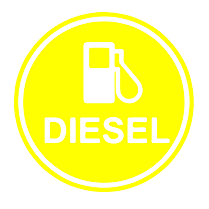 Sticker auto rezistent, pentru clapeta rezervor, Diesel