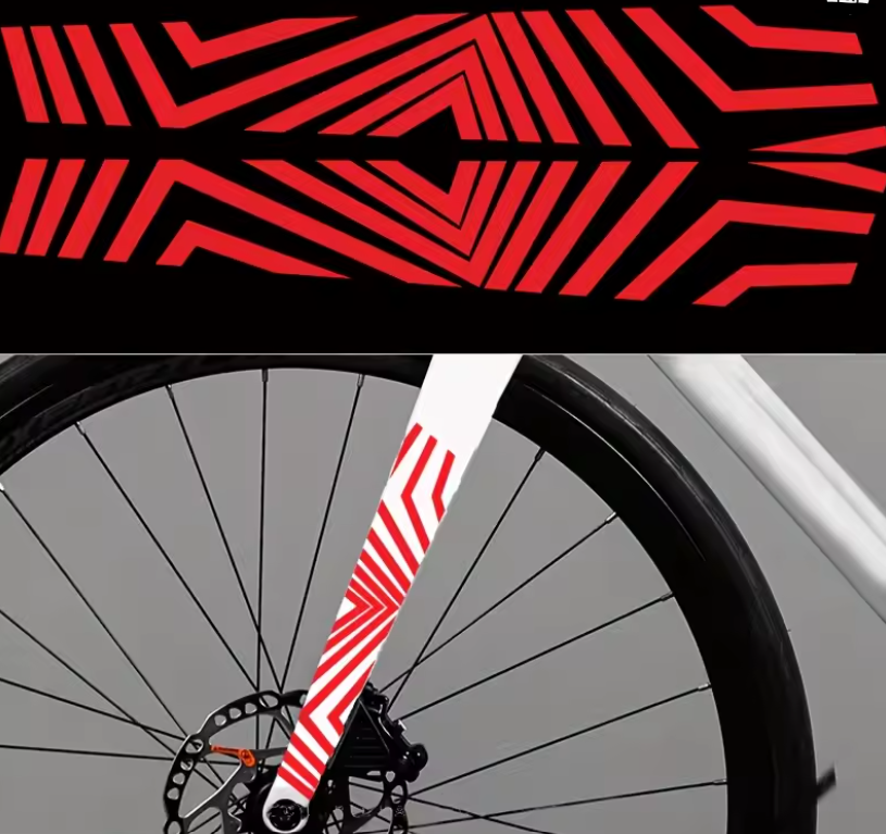 Set 2 stickere decorative, rezistente, pentru bicicleta sau masina, model gemoetric