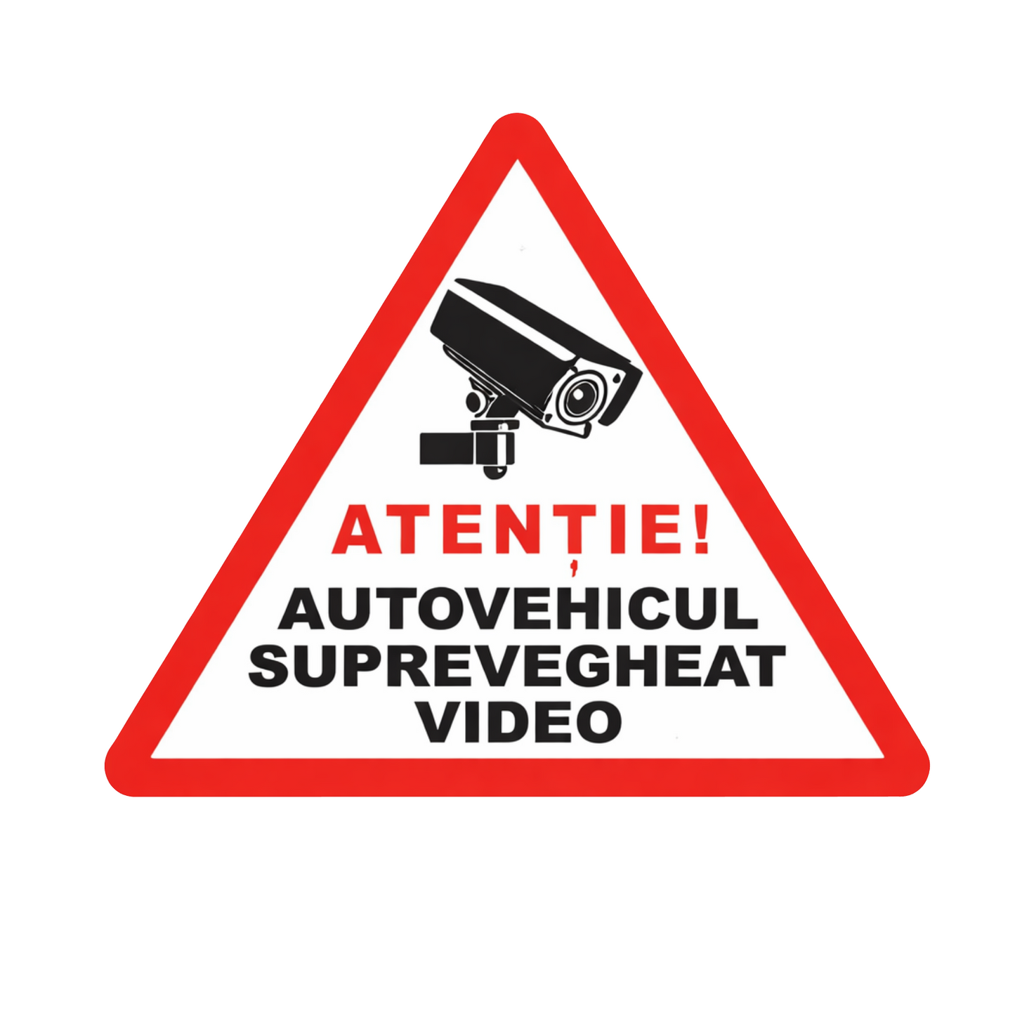 Set 4 stickere rezistente, autovehicul supravegheat video