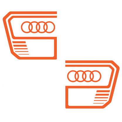 Set 2 stickere auto, rezistente la apa si UV, stanga si dreapta, pentru Audi