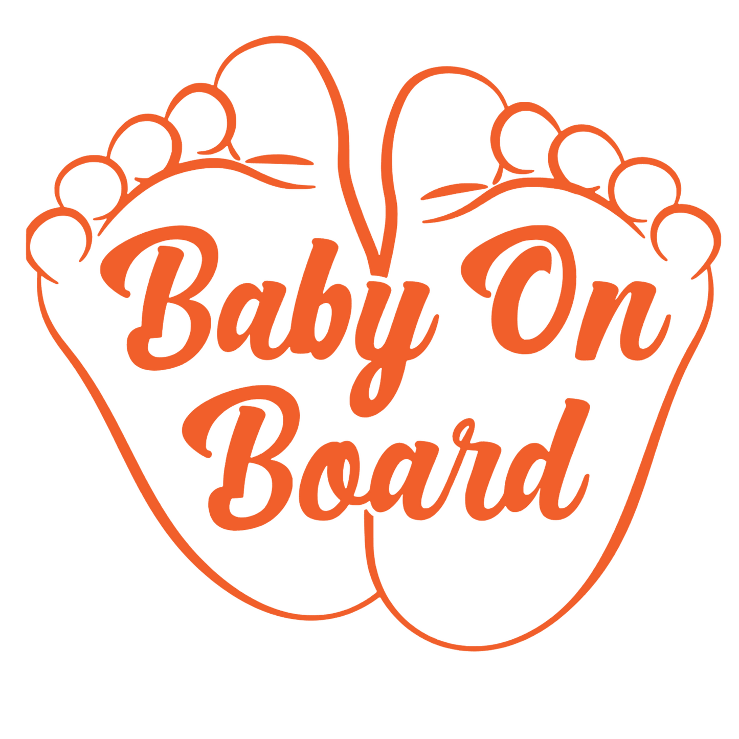 Sticker auto moto decorativ, tuning, rezistent la apa si UV, Baby on board cu picioruse