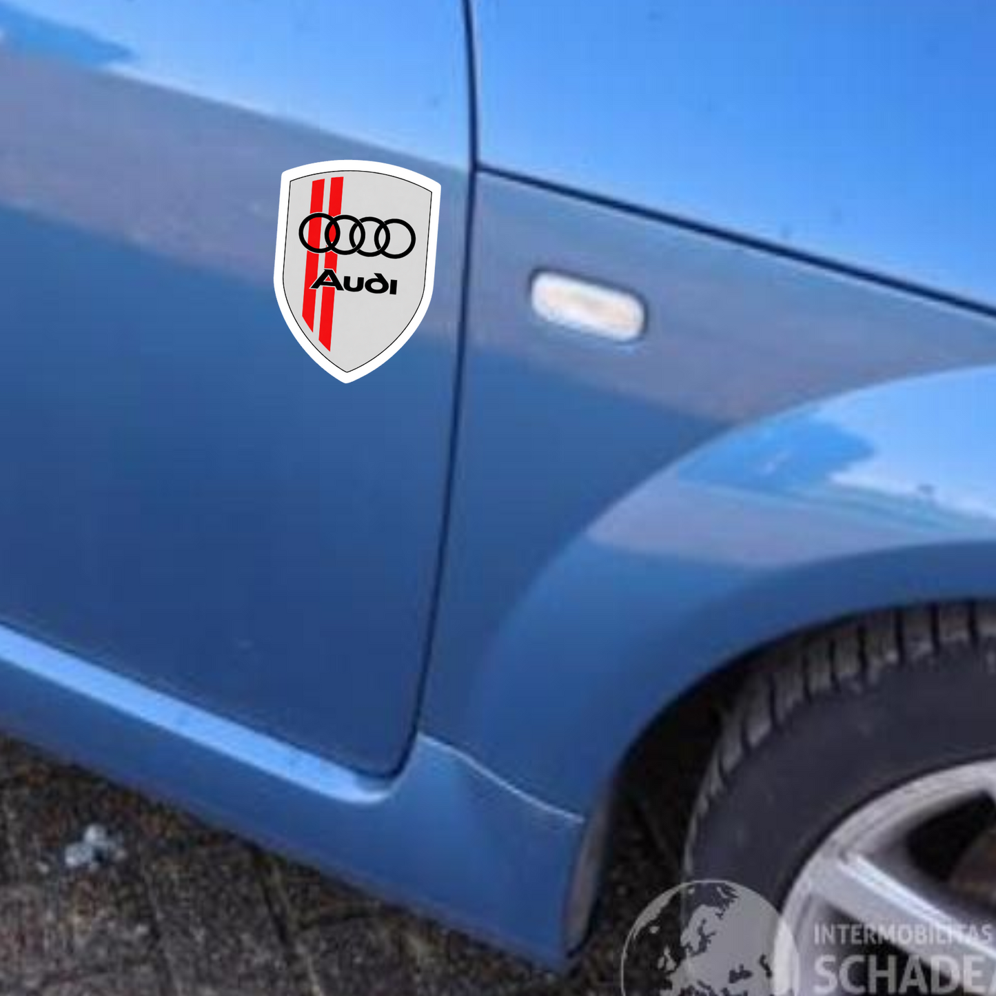 Set 2 stickere auto rezistente, pentru Audi