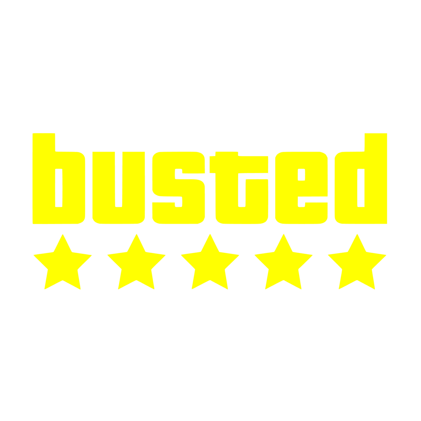 Sticker auto decorativ, tuning, rezistent la apa si UV, Busted v2