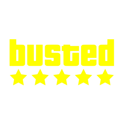 Sticker auto decorativ, tuning, rezistent la apa si UV, Busted v2