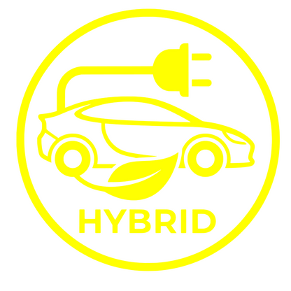 Sticker auto decorativ, rezistent la apa si soare, Masina Hibrid