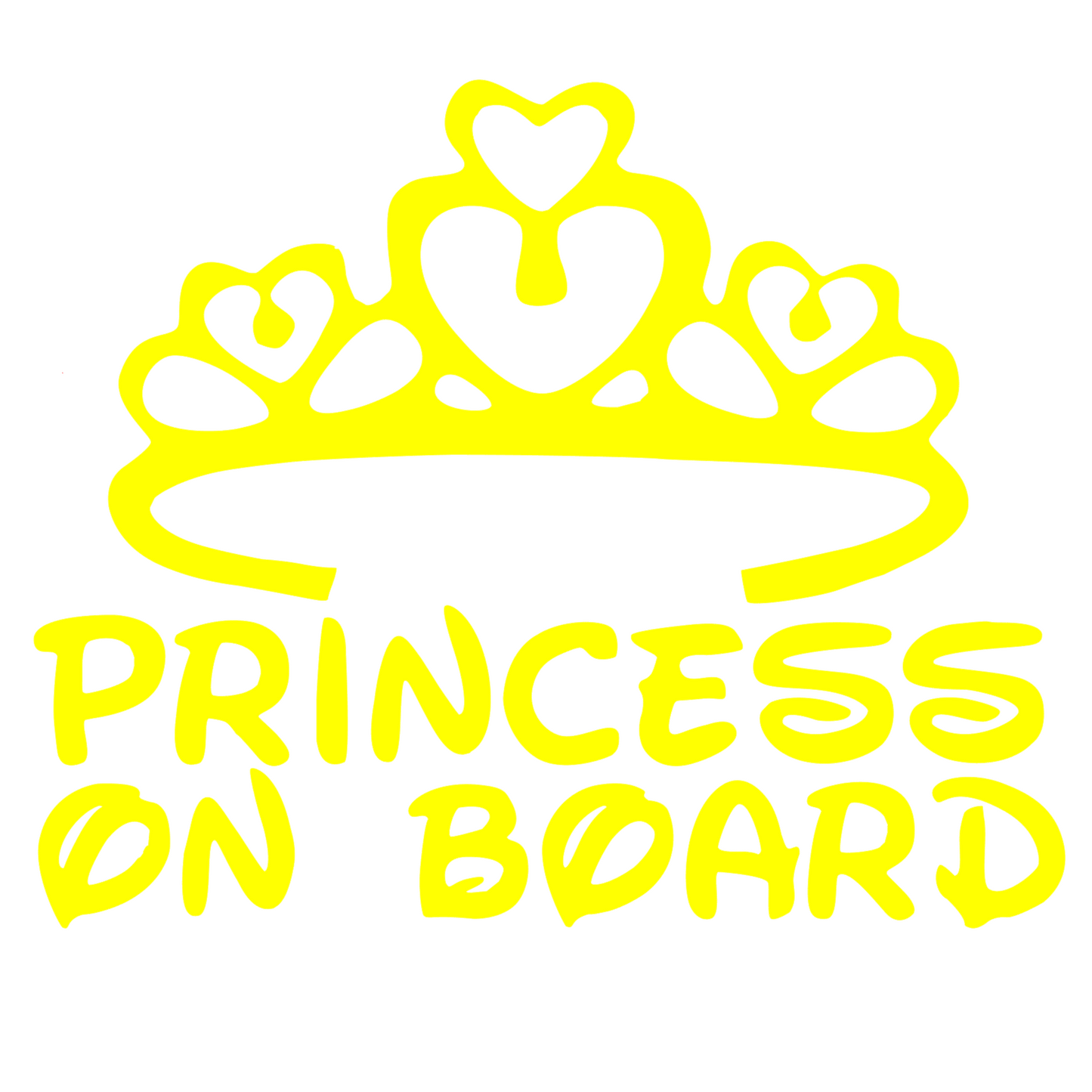 Sticker auto moto decorativ, tuning, rezistent la apa si UV, Princess on Board