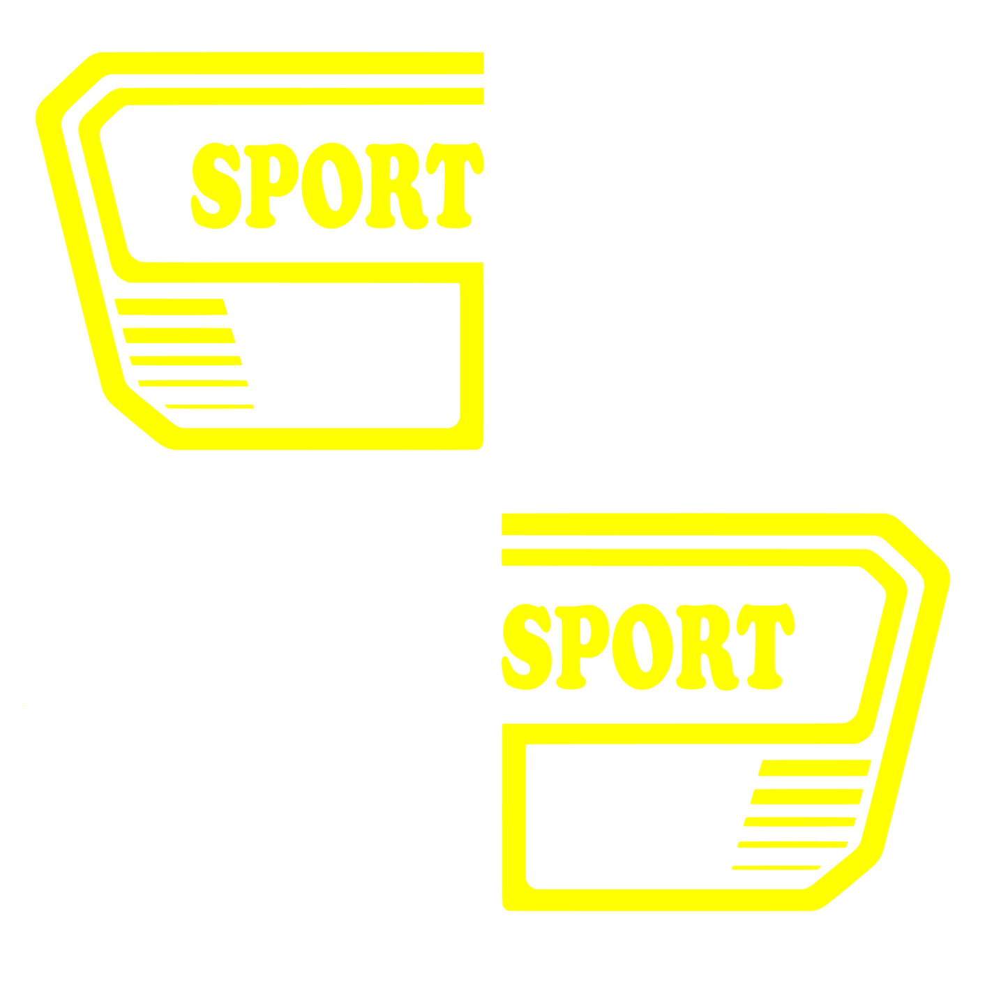 Set 2 stickere auto, rezistente la apa si UV, stanga si dreapta, model Sport