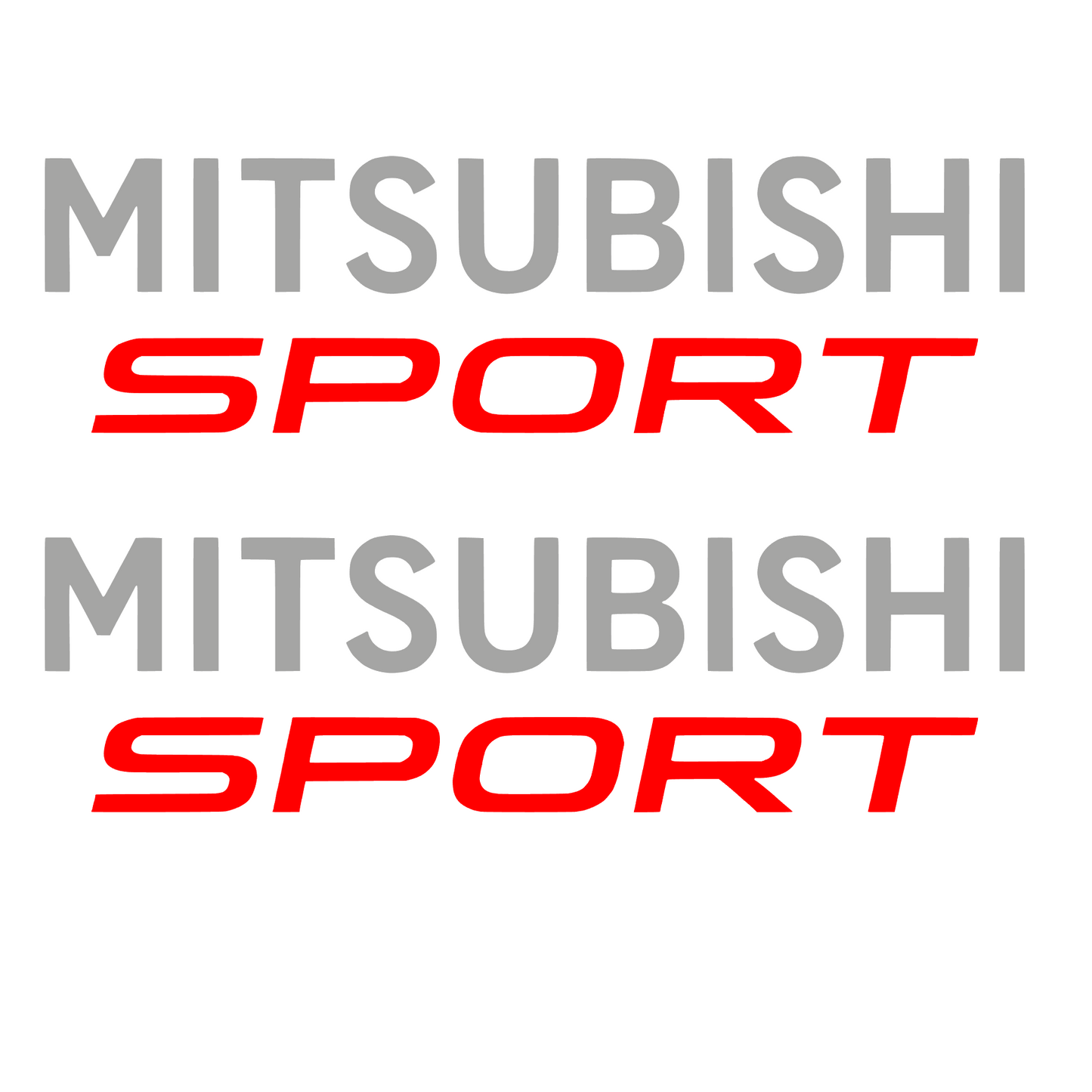 Set 2 stickere auto, decorative, Mitsunishi Sport