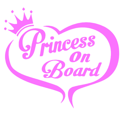 Sticker auto Princess on board cu inima