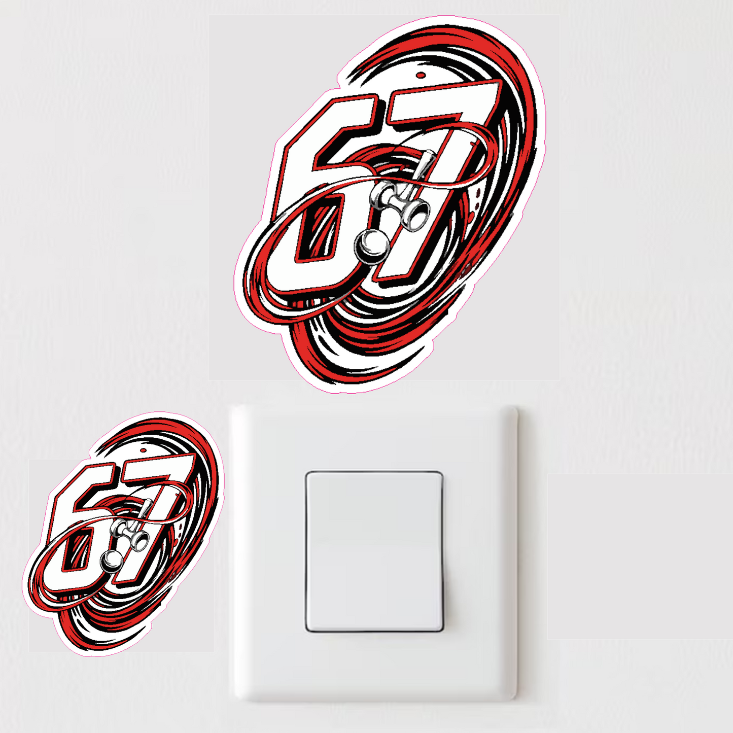 Sticker rezistent SIX SEVEN 67 Kendama v3
