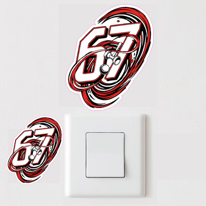 Sticker rezistent SIX SEVEN 67 Kendama v3